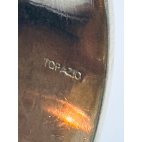 Vintage Topazio Mexico Sterling Silver Black Enamel Hinged Wide Cuff Bracelet - Picture 12 of 12